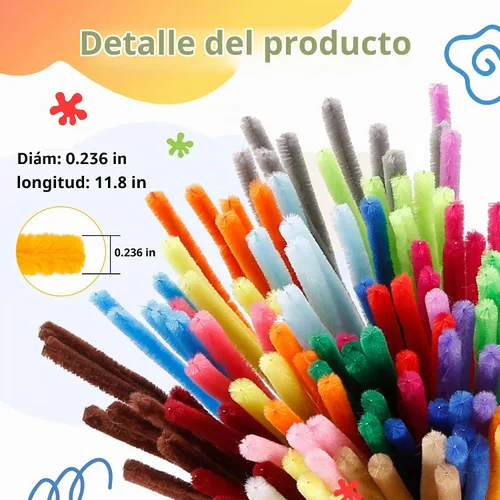 Vista 5 de Caydo 2600 limpiadores de tuberías a granel, 40 colores surtidos