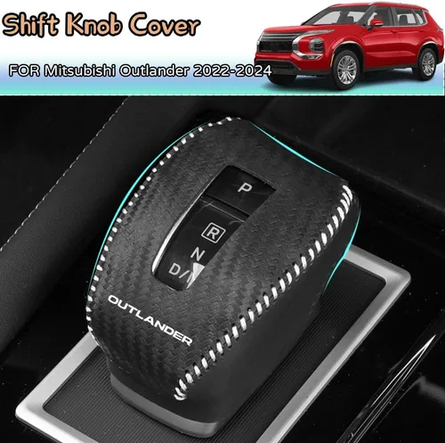 Vista 2 de Accesorios de interior personalizados para Mitsubishi Outlander 2022 2023 2024 Outlander PHEV 2023 2024 Cubierta de pomo de cambio de marcha