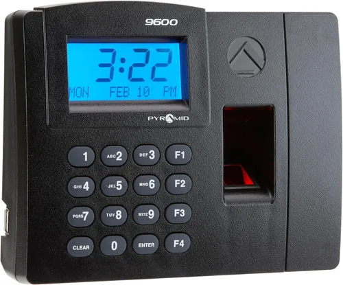 Vista 5 de Pyramid TimeTrax Elite TTELITEEK reloj con identificación biométrica de huella digital, hecho en EE. UU.