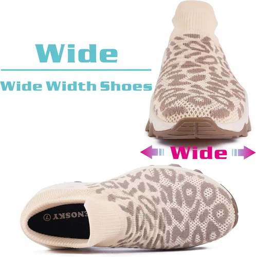 Vista 4 de ENOSKY Zapatos antideslizantes para mujer zapatos de soporte de arco para mujer zapatos de aumento de altura zapatos de trabajo para mujer zapatos