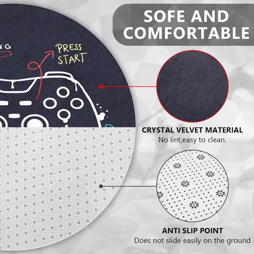 Vista 3 de Linkidea VR Mat Compatible with Oculus Quest2, VR Gaming Mat, Floor Rug Pads for Oculus Rift S, PlayStation VR, PSVR2, Gear VR, HTC Vive (Black)