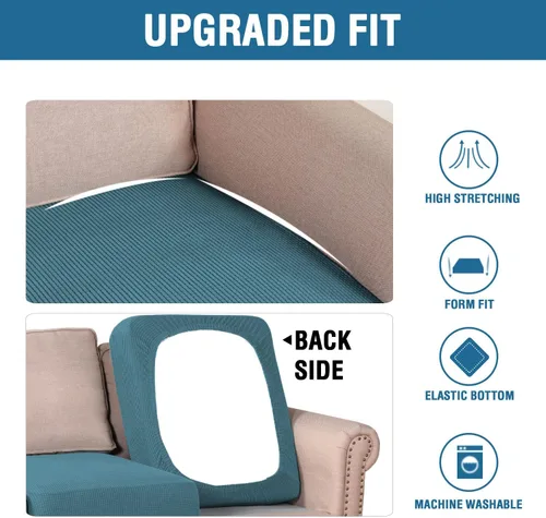 Vista 295 de H.VERSAILTEX Fundas de Cojín de Asiento Individuales Super Elásticas Fundas de Sofá Fundas de Cojín de Sofá Fundas Deslizables Juegos Tela de Sarga