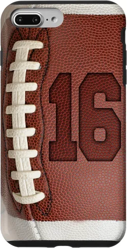 Vista 12 de iPhone 16 Football Fan #16 Jersey No 16 Football Lover Phone Case Gift Case