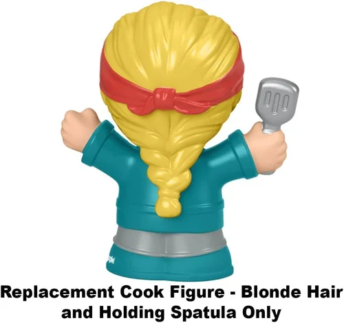 Vista 3 de Pieza de repuesto para Fisher-Price Little People Serve It Up Food Truck Playset - GTT73 ~ Figura de cocina de repuesto ~ Cabello rubio ~ Espátula