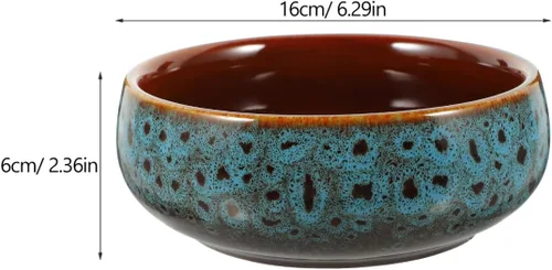 Vista 3 de DOITOOL Maceta de cerámica de loto, maceta hidropónica de lirio de agua de 6.29 pulgadas, recipiente esmaltado para interior y exterior, jardín