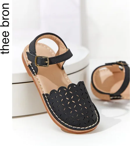 Vista 98 de THEE BRON Sandalias cómodas para niñas, zapatos para niños, sandalias rellenas
