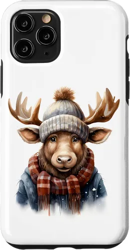 Vista 29 de Cute Moose with Winter Hat & Scarf Case for iPhone 17