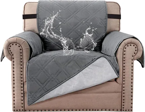 Vista 25 de H.VERSAILTEX Funda de sofá 100% impermeable, lavable, antideslizante, para 3 cojines, protector de muebles para mascotas, fundas de sofá