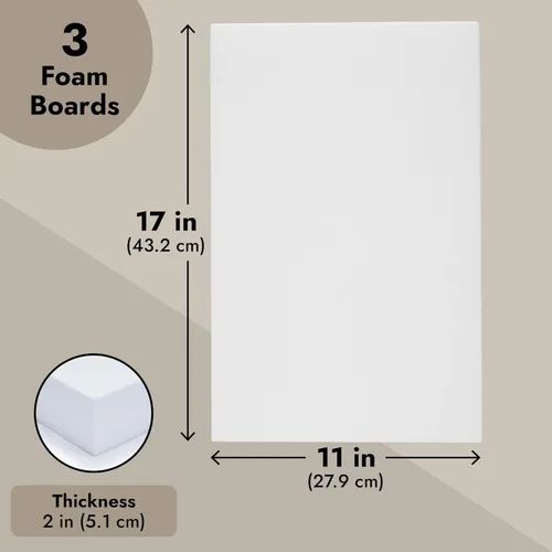 Vista 6 de Bloques de espuma rectangulares, espuma para esculpir fácil de tallar, rectángulos de base de diorama para pantallas de modelos, paquete
