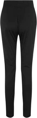 Vista 5 de Pantalones de cuero para mujer, pantalones de pierna ancha, pantalones de contraste, diseño de cuero, pantalones de cintura alta con cremallera