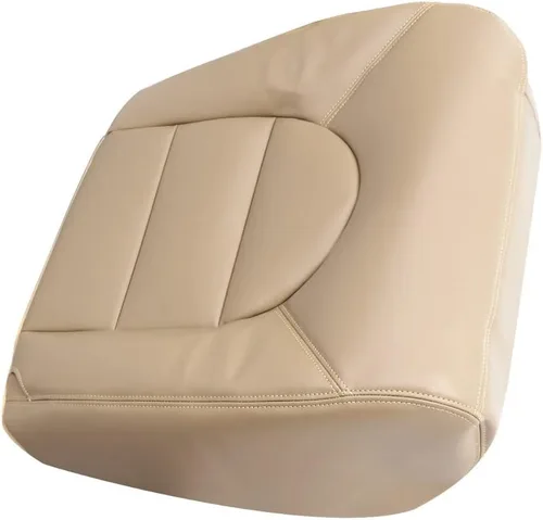 Vista 3 de GXARTS Fundas de asiento de cuero para parte inferior del lado del pasajero, color marrón compatible con Ford F250, F350, F450, F550, Lariat XLT