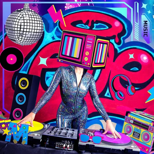 Vista 6 de 14 Piezas Decoraciones de Fiesta de los 80s 90s Conjunto de Favores Hip Hop Cajas de Papel Grandes Boombox Cajas de Dulces Novedosas Boom Cassette