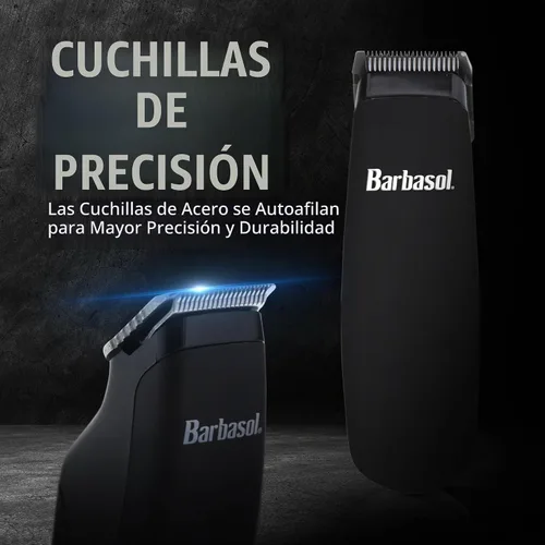 Vista 2 de Barbasol - Recortador de retoque para hombres, recortadora eléctrica compacta de precisión XTREME para barba y cabello con cuchillas de acero