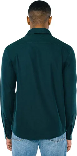 Vista 4 de American Apparel Camisa clásica de franela de manga larga para hombre, Bosque