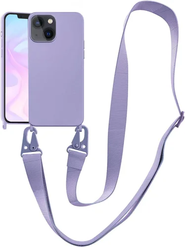 Vista 103 de Funda compatible con iPhone 8 Plus, iPhone 7 Plus/6 Plus/6S Plus con cordón, funda cruzada para iPhone con correa ajustable de silicona para iPhone