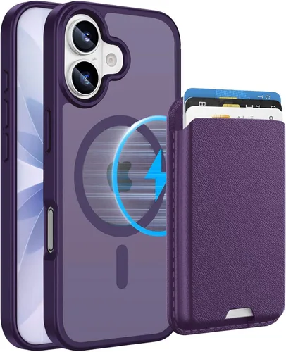 Vista 88 de Funda magnética para iPhone 12 Pro Max, cartera magnética desmontable con soporte para tarjetas, [compatible con MagSafe] grado militar, a prueba