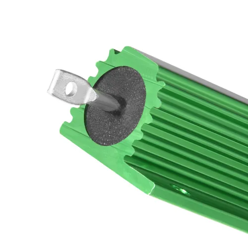 Vista 4 de uxcell 2 piezas de resistencia de caja de aluminio 100 W 12 ohmios bobinado verde para convertidor de repuesto LED 100 W 12RJ for LED Replacement