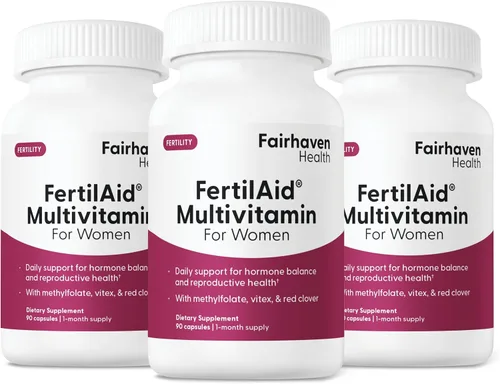 Vista 9 de Fairhaven Health FertilAid para mujeres Suplementos de fertilidad con vitaminas prenatales para mujeres Concepción para ella con Vitex y ácido