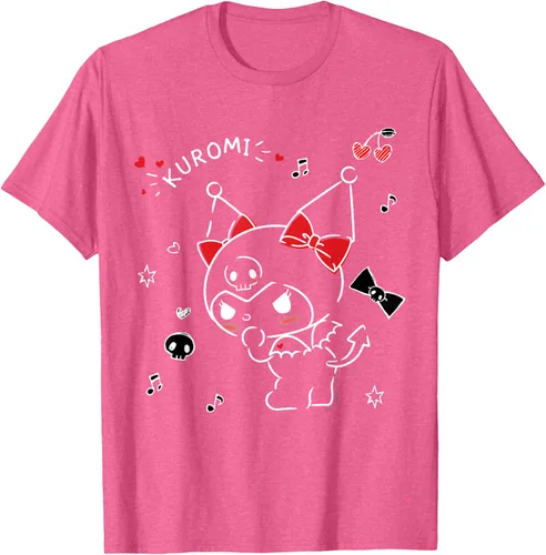 Vista 31 de Kuromi Camiseta Mischievous Tee Shirt Negro
