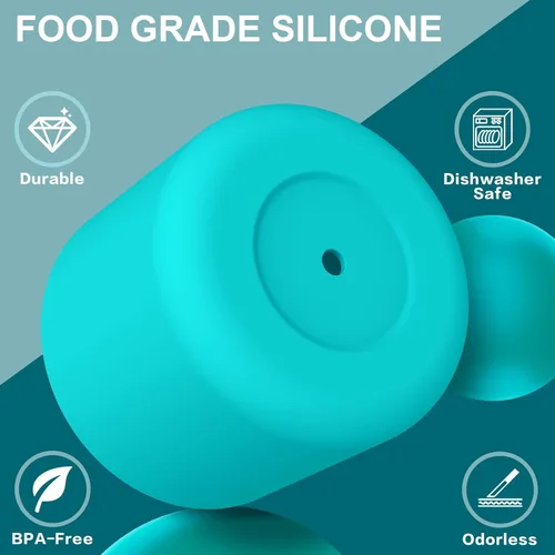 Vista 4 de Protector de Silicona para Botella de Agua Owala, 2 Piezas Fundas Protectoras Antideslizantes para Botellas de Agua FreeSip/Twist/Flip, Sin BPA
