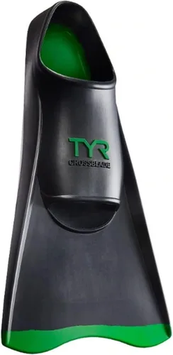 Vista 4 de TYR Crossblade Fins 2.0 - Aletas de natación de goma natural duraderas de hoja corta para entrenamiento de fuerza, velocidad y resistencia de piernas
