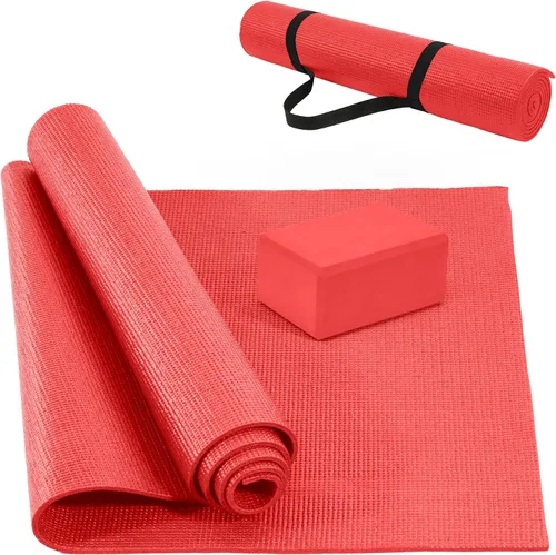 Vista 8 de Fitvids All Purpose Thick High Density No Tear Exercise Yoga Mat with Strap & Lightweight Features for Indoor & Outdoor Use