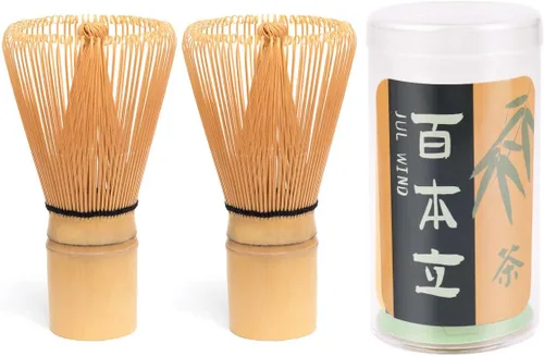 Vista 17 de Juego de batidor de bambú Matcha con 2 paquetes de batidor de bambú natural 100% Matcha, colador, cuchara para té y cuchara de té, Chasen
