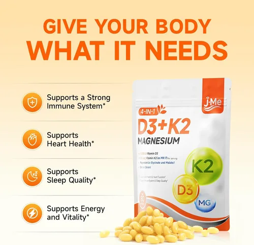 Vista 9 de JME Core Vitamin D3 K2 10,000 IU Softgels – with Magnesium + Coconut Oil