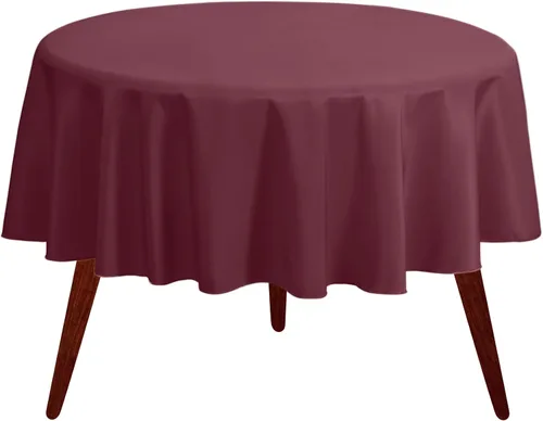 Vista 11 de Gee Di Moda Mantel redondo verde manzana de 70 pulgadas para mesas redondas de 24 a 48 pulgadas, tela lavable resistente, para mesa de bufé, fiesta
