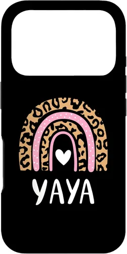 Vista 30 de Yaya Leopard Print Rainbow Cute Mothers Day Funny Yaya Case for iPhone 16