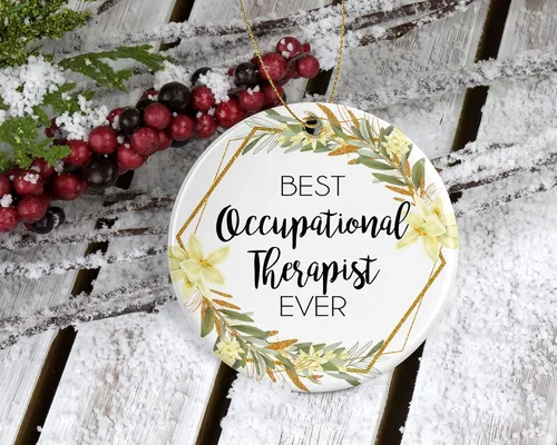 Vista 2 de MT Gifts Adorno de terapeuta ocupacional – Regalo para terapeuta ocupacional – El mejor terapeuta ocupacional del mundo – El mejor terapeuta