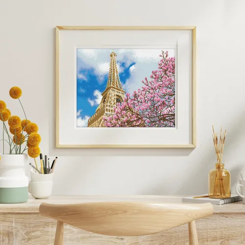 Vista 3 de DIAMOND DOTZ La Tour - Kits de pintura de diamantes Eiffel para adultos, kits de arte de diamantes, un relajante kit de manualidades creativo