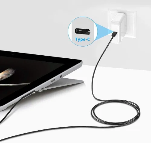 Vista 9 de Cable de carga USB C de 10 pies para Microsoft Surface Pro