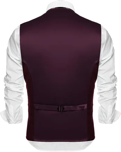 Vista 7 de Coofandy chaleco para traje o esmoquin con 5 botones, para hombre.