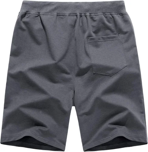 Vista 3 de CRYSULLY Pantalones cortos de algodón para hombre con bolsillos con cremallera