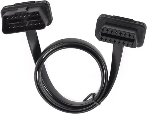Vista 9 de Adaptador de cable OBD2, cable de extensión OBD2, cable de diagnóstico plano OBD2, cable de diagnóstico plano de 16 pines macho a hembra, adaptador