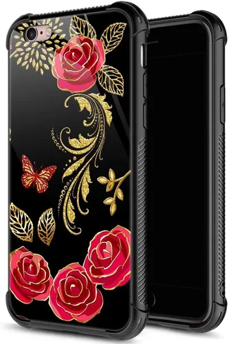 Vista 20 de ZHEGAILIAN Funda para iPhone 6/6S, protección de grado militar, esquinas a prueba de golpes, funda antiarañazos para iPhone 6/6S, pavo real