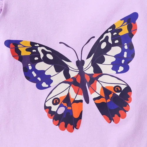 Vista 5 de Conjunto de falda de tul para niñas, dos piezas, manga con volantes, camiseta de unicornio, vestido de tutú de verano, fiesta de cumpleaños, traje