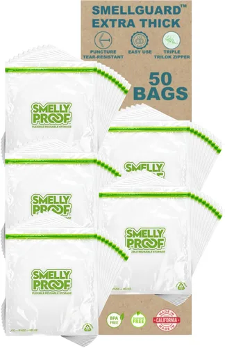 Vista 7 de Smelly Proof Bolsas reutilizables para almacenamiento de alimentos, bolsas reutilizables para congelador, bolsas extra grandes para herramientas