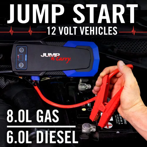 Vista 2 de Clore Automotive JNC325 Jump-N-Carry 2000A Arrancador de salto de 12 voltios para motores de gasolina de hasta 8.0L y 6.0L Diesel