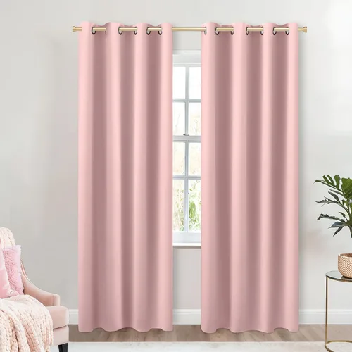 Vista 148 de KOUFALL Cortinas de Baño Aqua para Ventana, Juego de 2 Paneles Decoración Costera Cortinas Cortas Opacas para Ventana Pequeña de Cocina Puerta