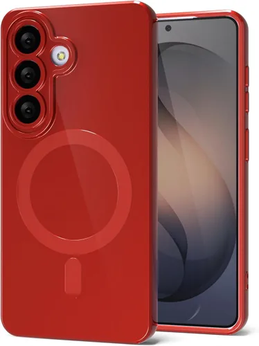 Vista 132 de Svanove Funda magnética de silicona para Samsung Galaxy S22, compatible con Magsafe, bonita funda para mujer, goma de gelatina brillante delgada