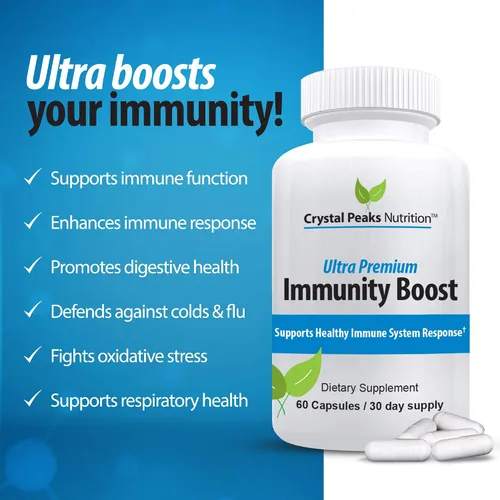 Vista 5 de Cápsulas de apoyo inmunológico con saúco, vitamina C, equinácea, ajo, zinc, cúrcuma y más para hombres y mujeres adultos, vitaminas de apoyo