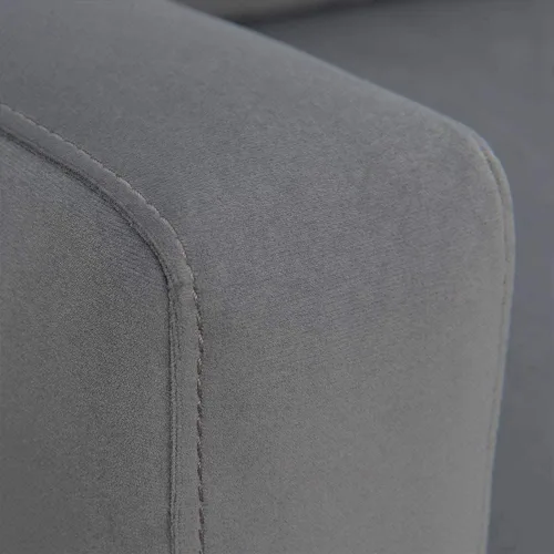 Vista 2 de AC Pacific Ally - Sillón de poliéster Mid-Century color gris