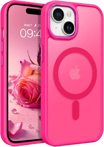 Vista 24 de BENTOBEN Compatible con iPhone 15 Plus, Funda de teléfono magnética translúcida mate delgada a prueba de golpes [Compatible con MagSafe] Funda