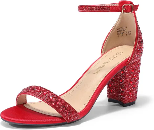 Vista 14 de DREAM PAIRS - Sandalias de tacón grueso y bajo para mujer