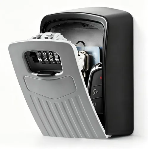 Vista 9 de Caja de cerradura de seguridad extra grande con combinación de 4 dígitos
