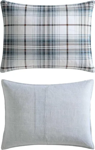 Vista 7 de Eddie Bauer - Juego de edredón twin, ropa de cama reversible a cuadros con funda a juego, peso medio para uso durante todo el año, artículos Aliso
