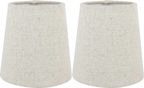 Vista 8 de Juego de 2 pantallas de araña Capri de lino con clip, 3.5 x 4.5 x 4.5 pulgadas