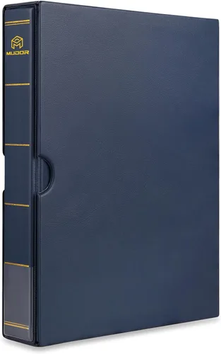 Vista 8 de MUDOR Carpeta de sellos con funda, álbumes de colección de sellos vacíos Negro